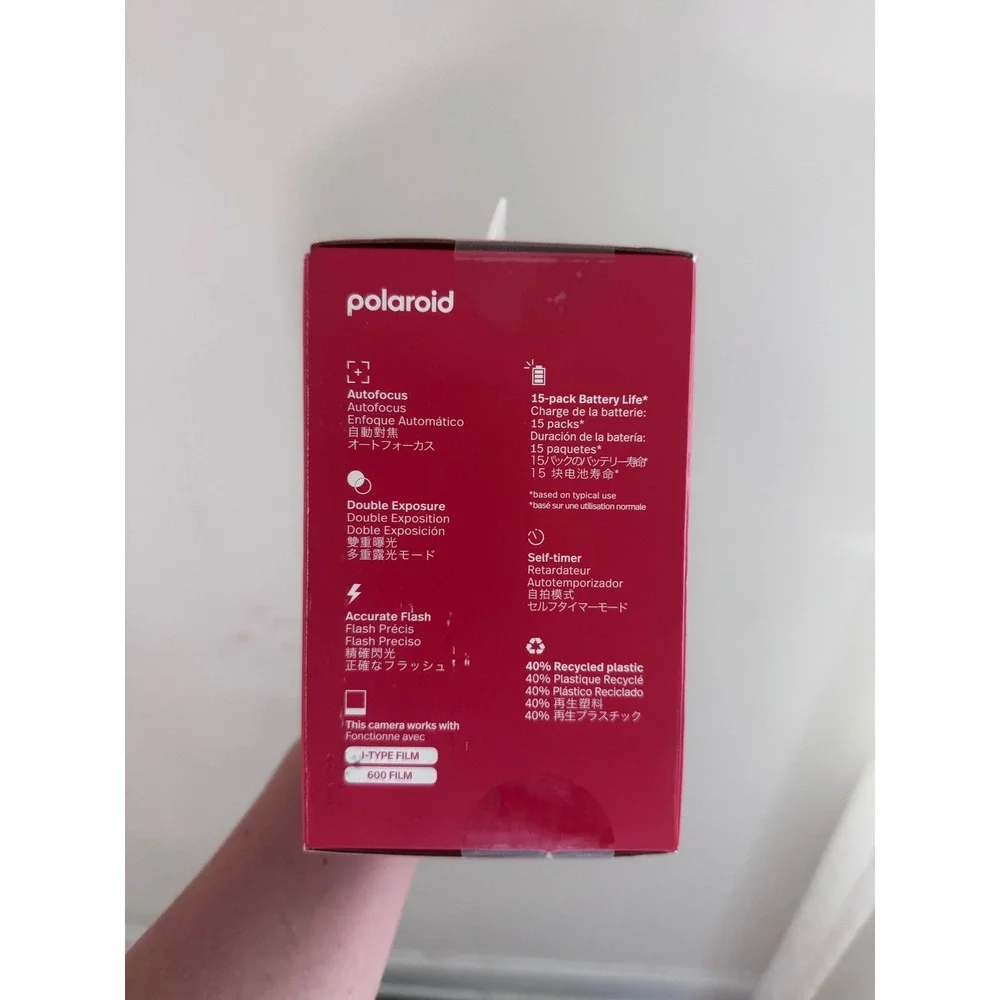 Polaroid Now Generation 2 Instant Camera Red Autofocus i-Type 600 Film NEW